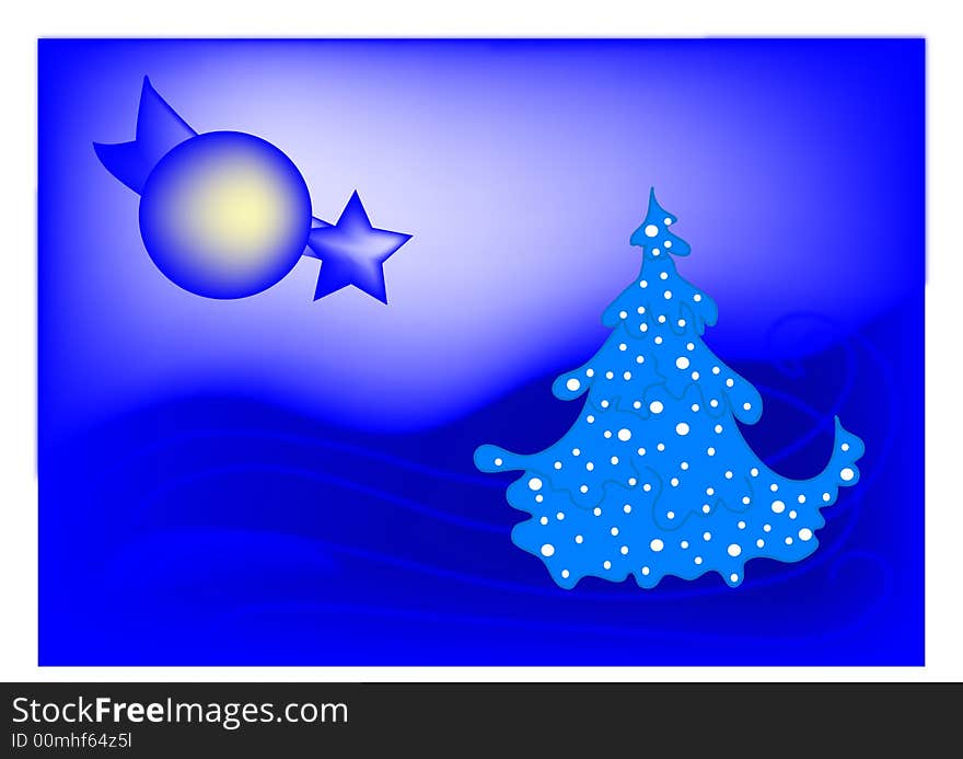 Christmas or New Year greeting card. Vector. Christmas or New Year greeting card. Vector