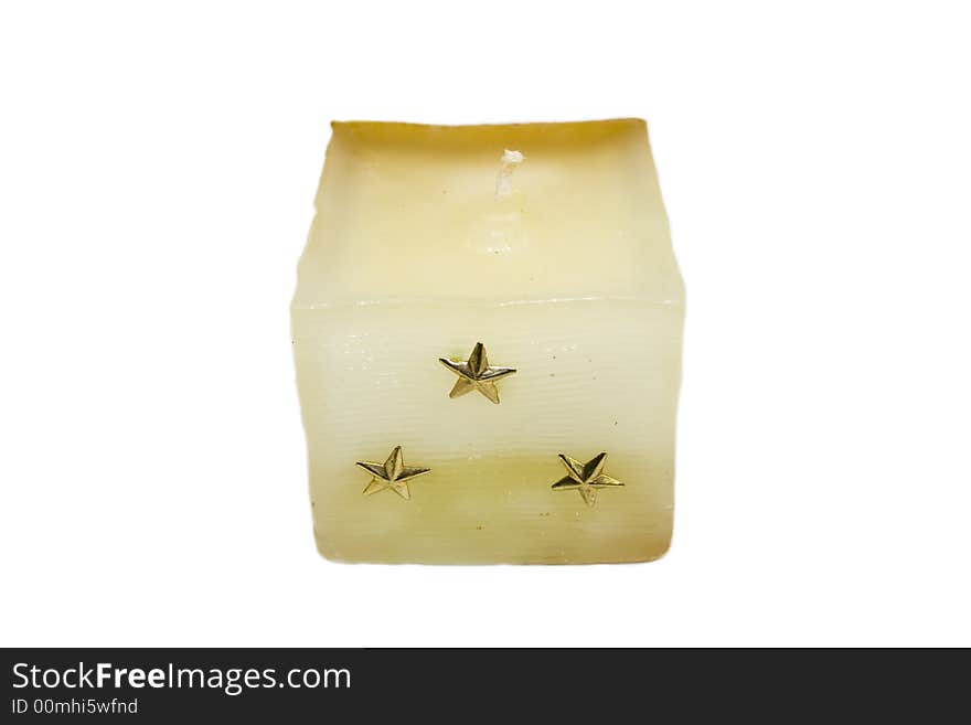 Christmas candle with stars