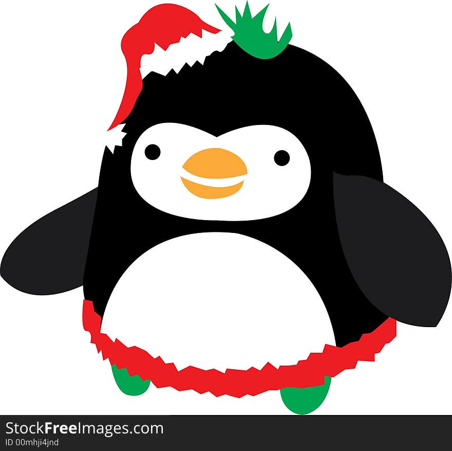 Fat Christmas Penguin