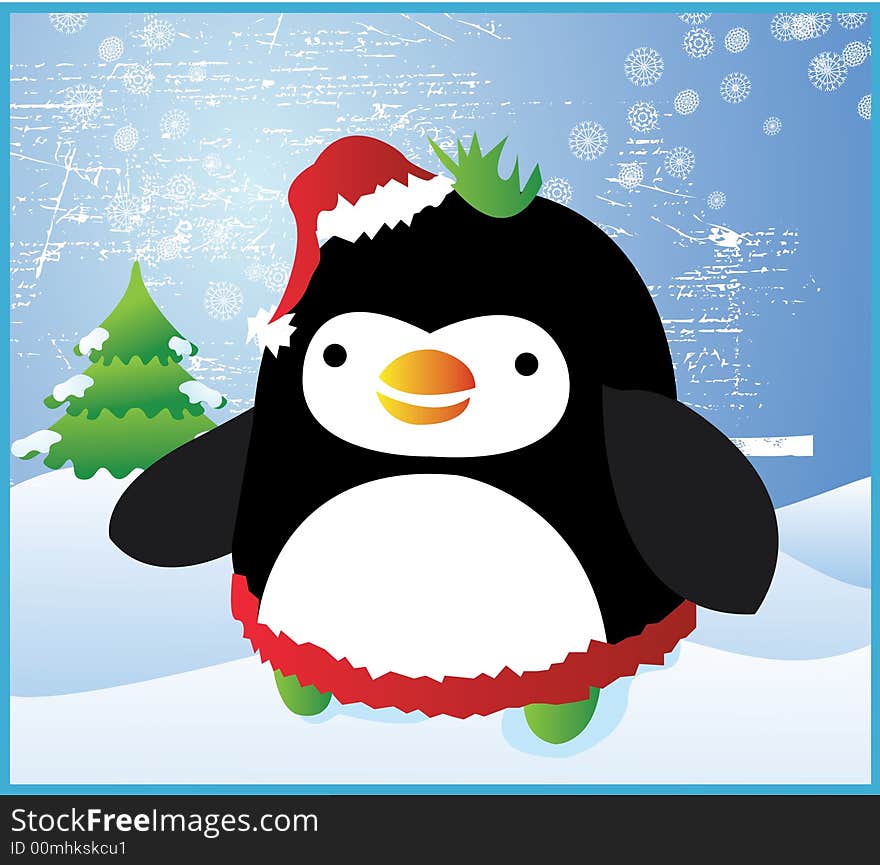 Fat Christmas Penguin