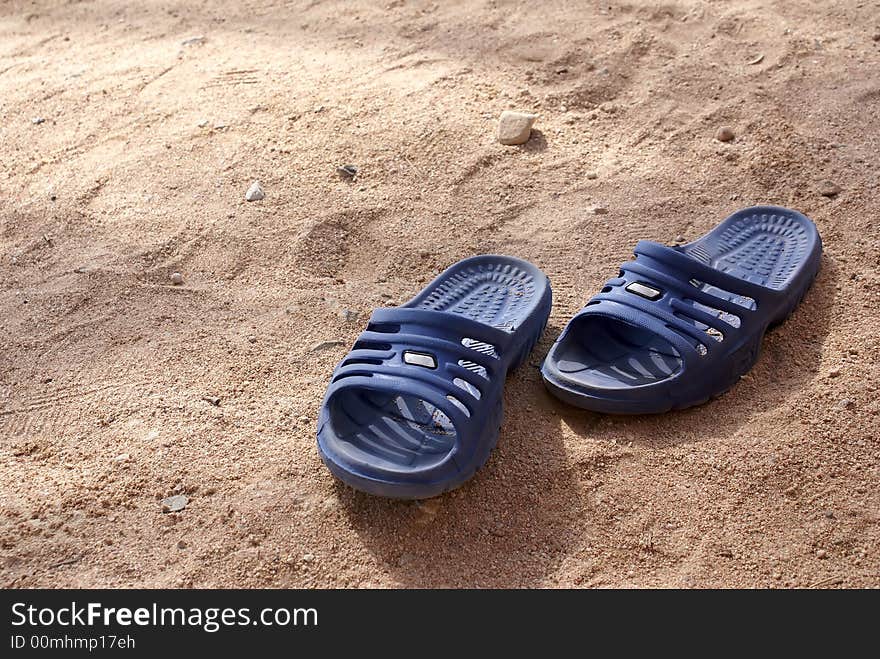 Shoes on sand, Egypt beach