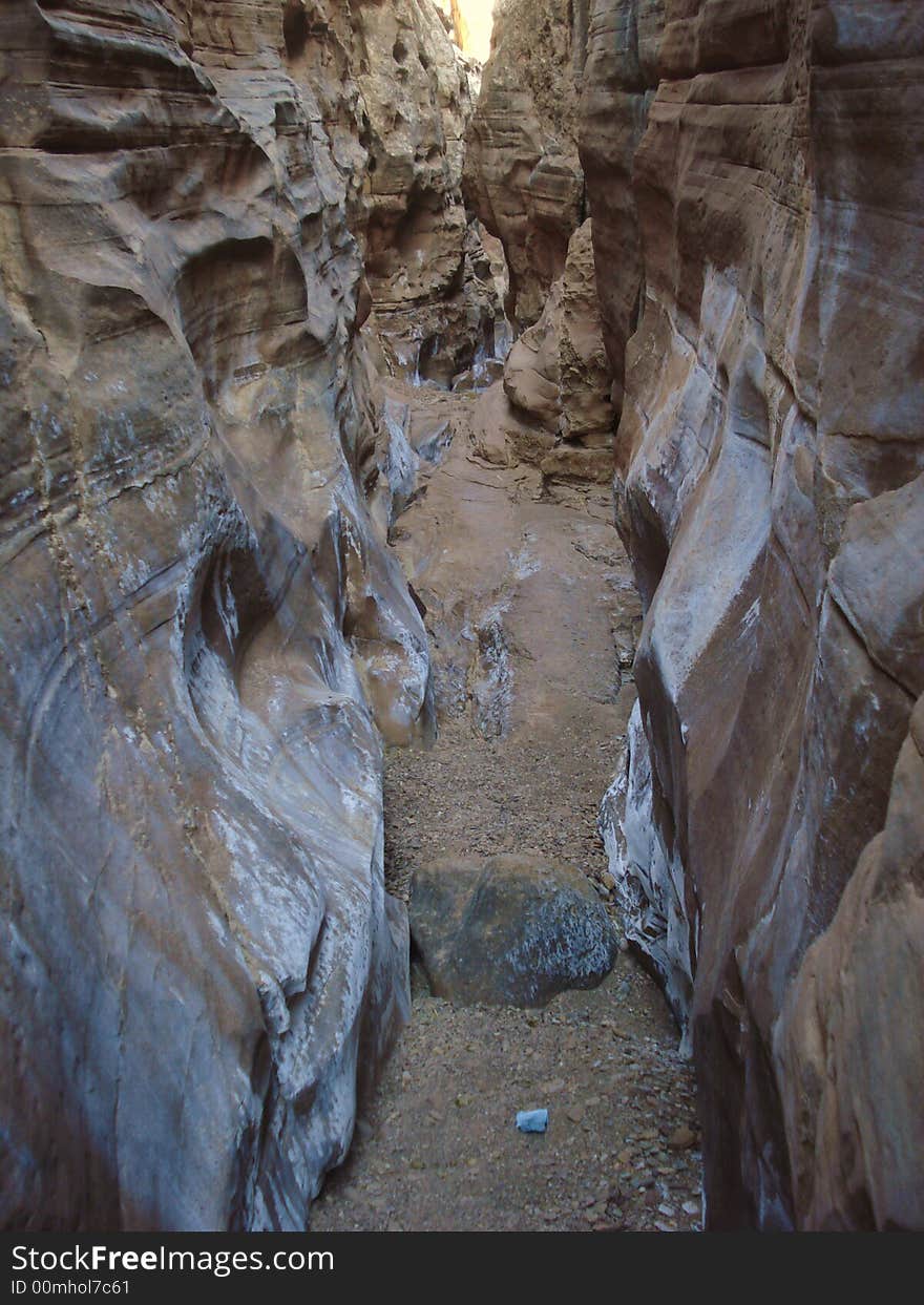 Crack Canyon is the narrow canyon in San Rafael Swell in Utah.