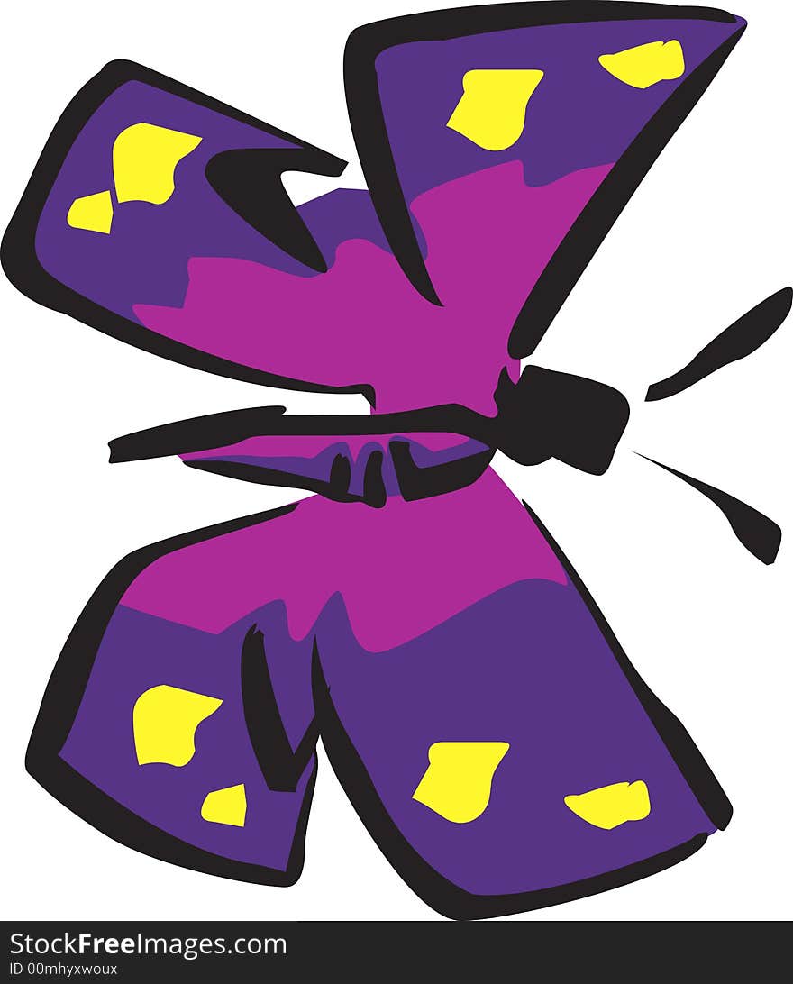 A multi coloured butterfly