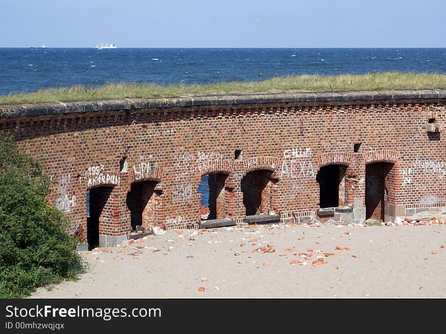 Fort wall on the coast