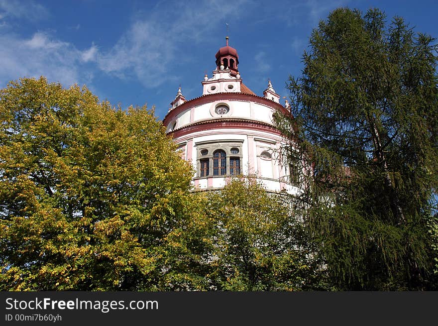 House tower in trees