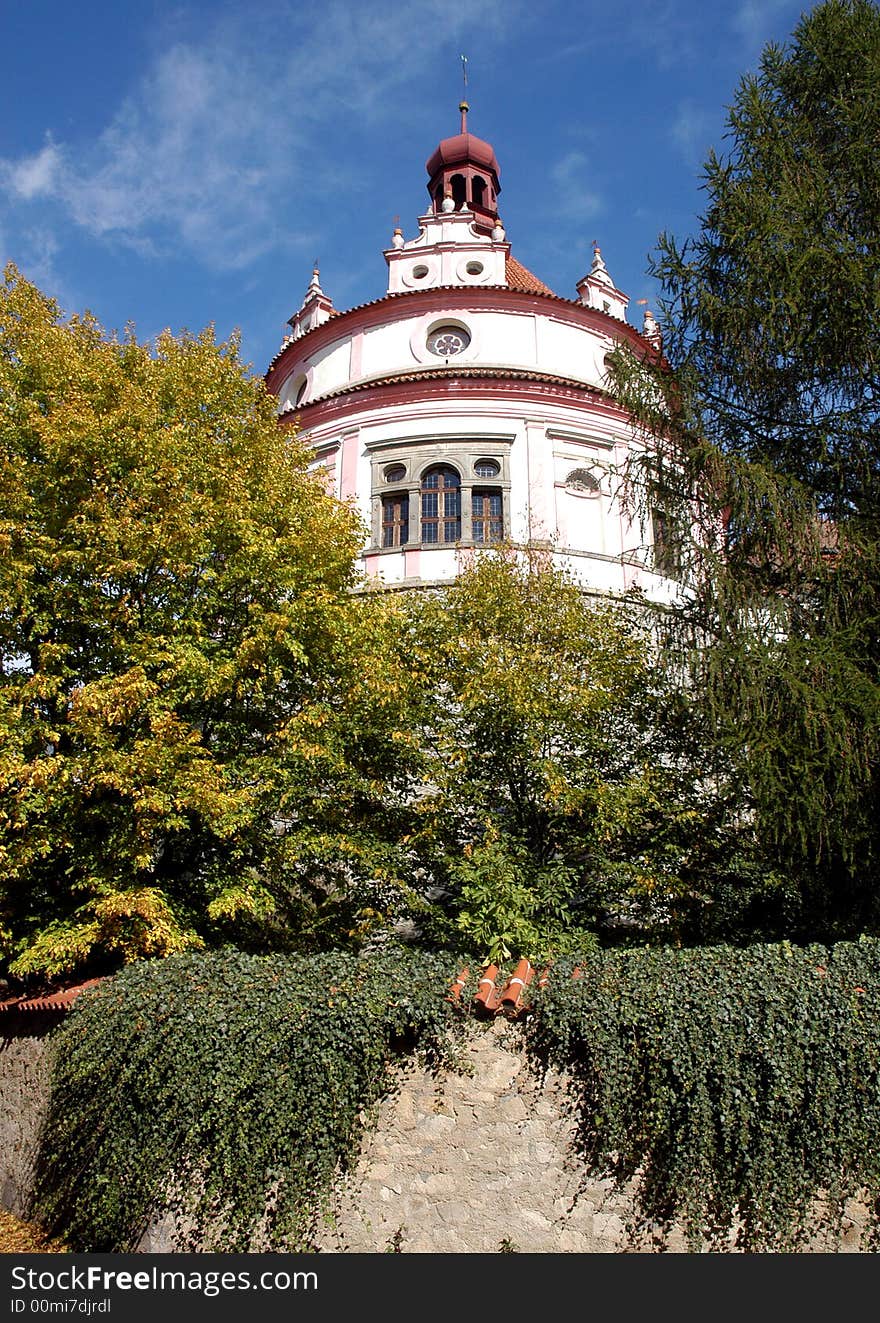 House tower in trees