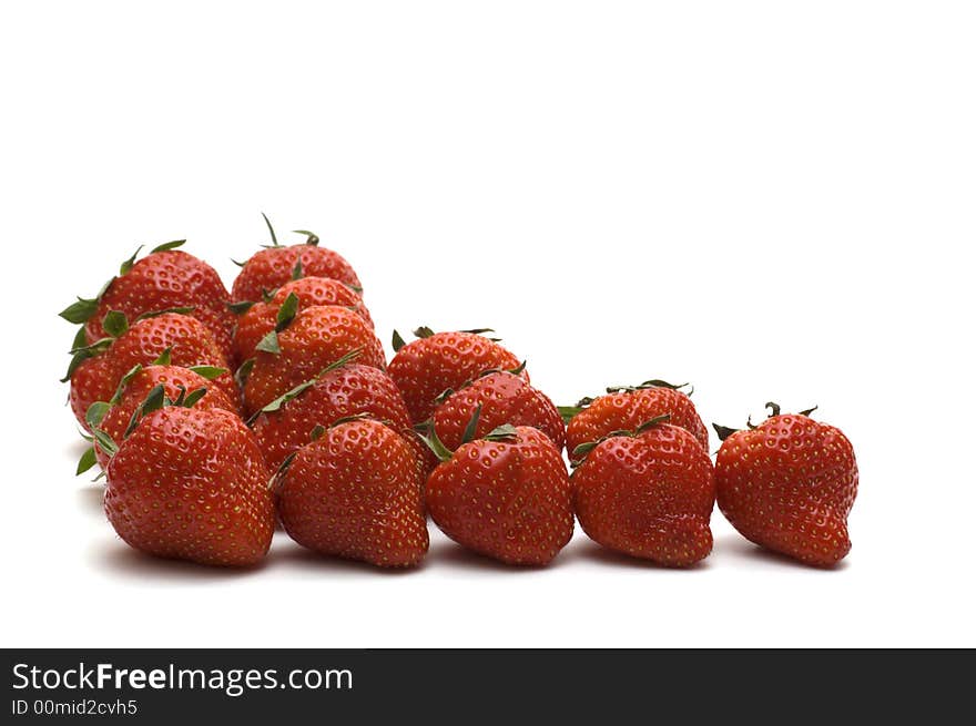 Fresh strawberry on white background