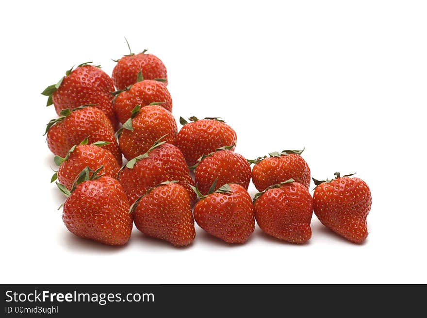 Fresh strawberry on white background