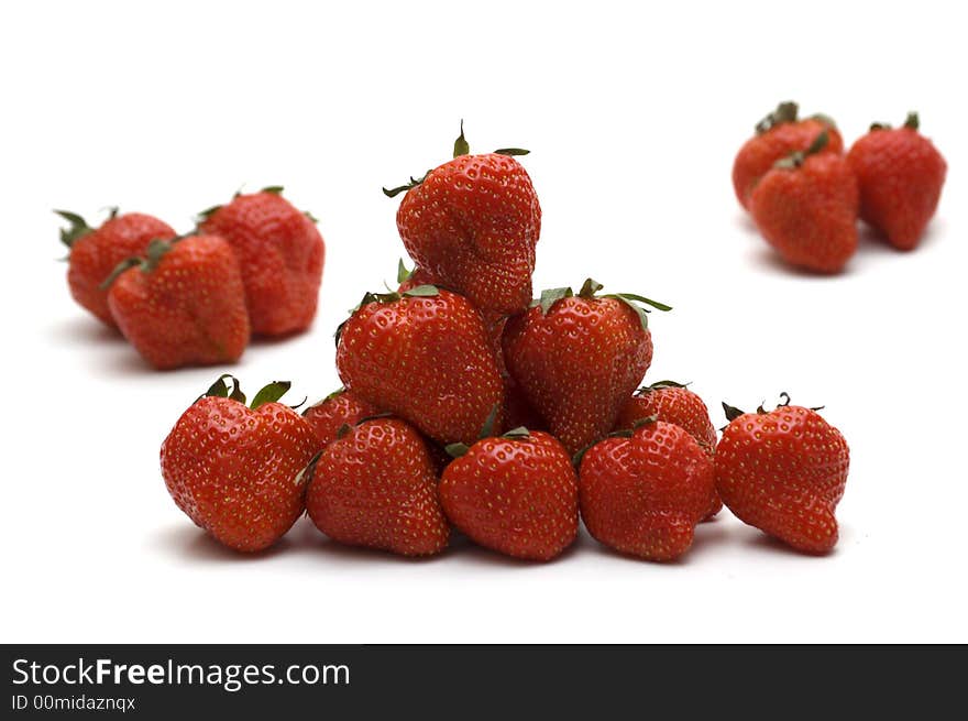 Fresh strawberry on white background