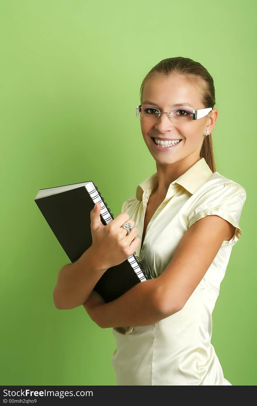 Business woman with a folder