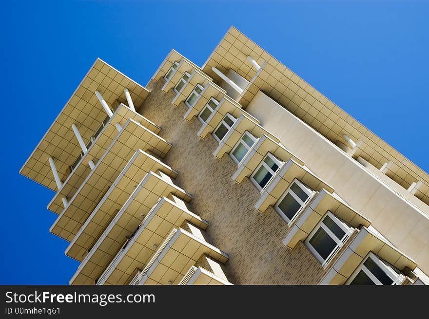 Verandas in a modern apartment block. Verandas in a modern apartment block