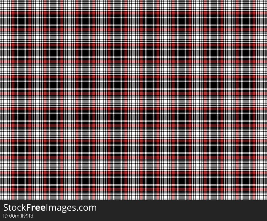 Red, white and black plaid background