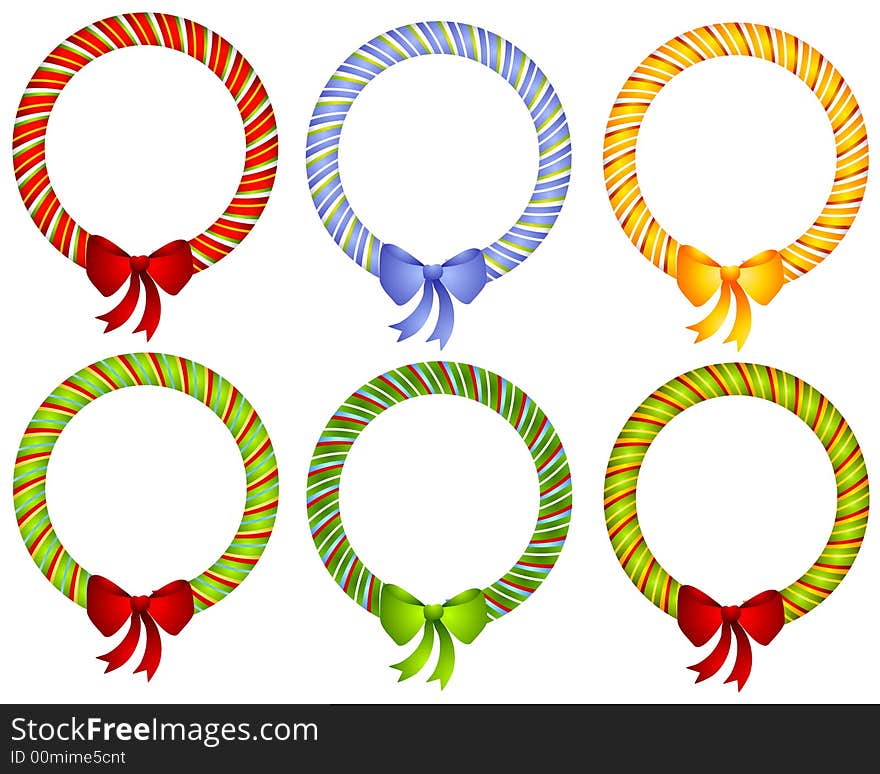 Candy Cane Wreath Bow Frames