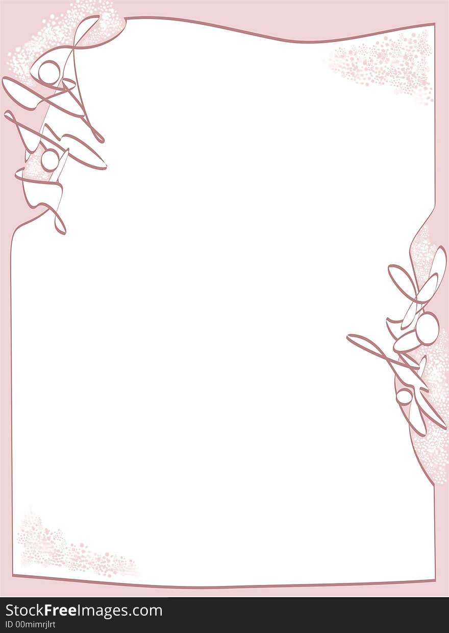 Abstract pink border