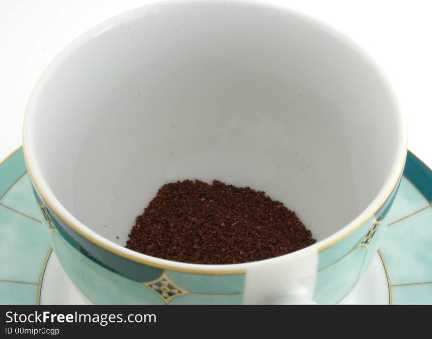 A cup of coffe on white background. A cup of coffe on white background.