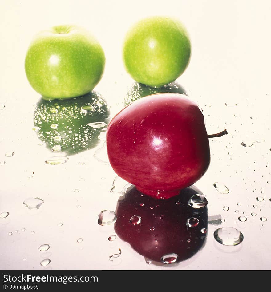 Apple on a white background