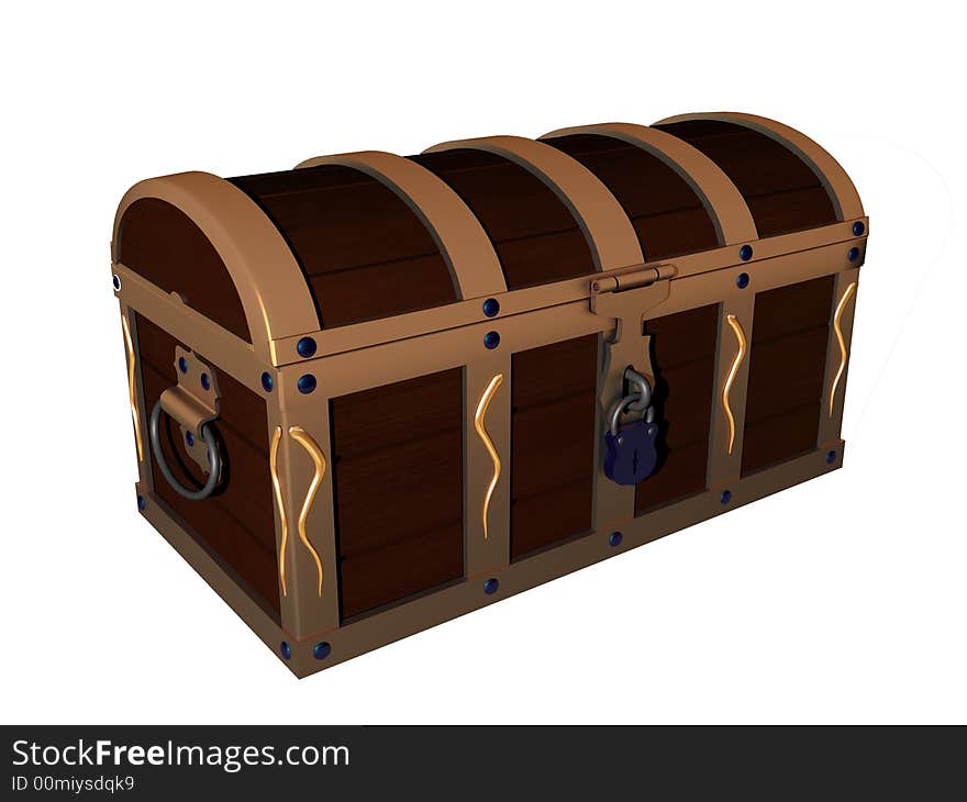 Chest for gold 3d model