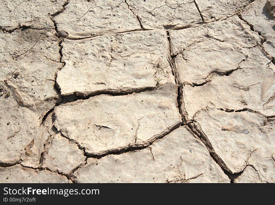 Dry yellowish clayey soil texture. Dry yellowish clayey soil texture.