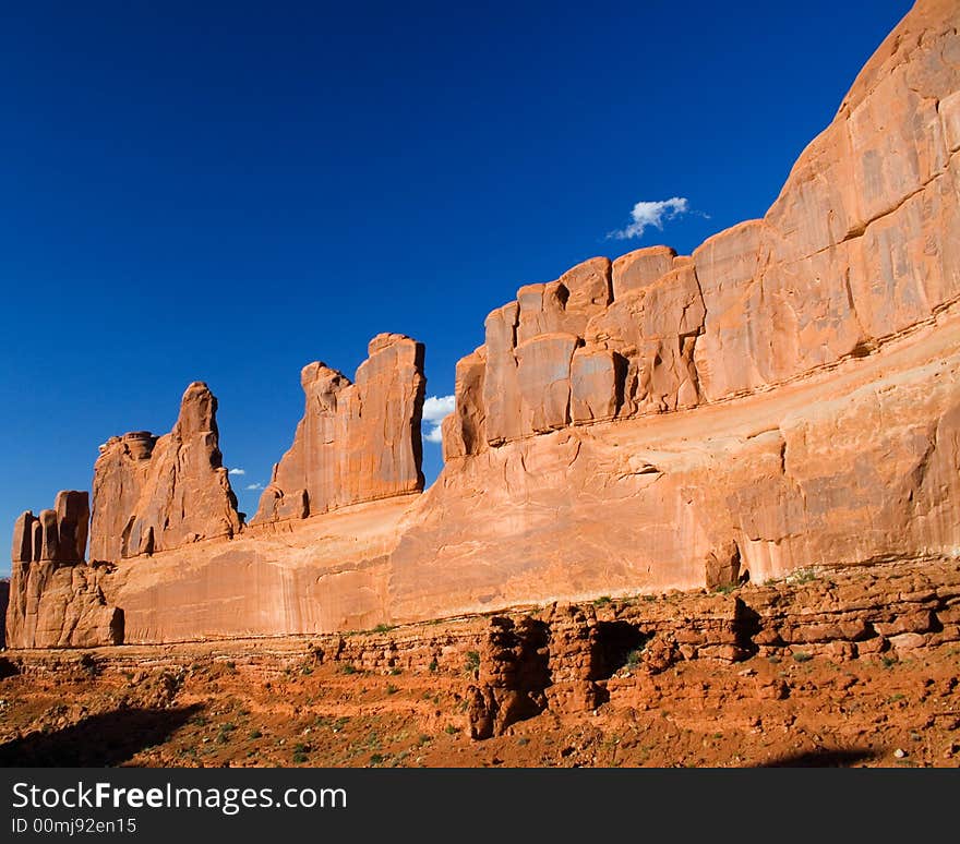 Picture of rock wall taken in the western USA