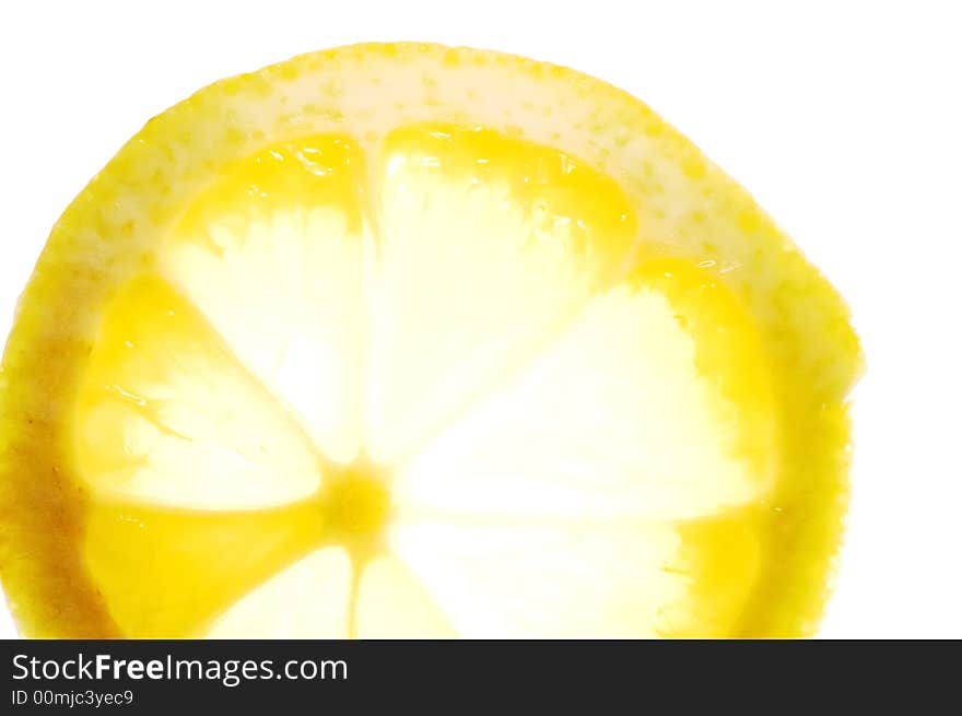 A Lemon slice with seed