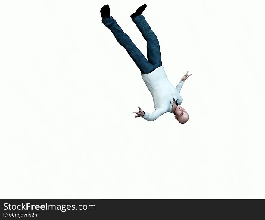 An conceptual image of a falling suicidal man. An conceptual image of a falling suicidal man.