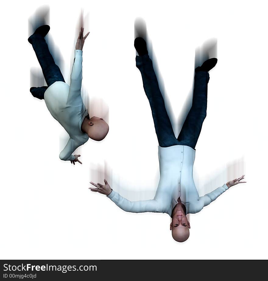 An conceptual image of some falling suicidal men. An conceptual image of some falling suicidal men.