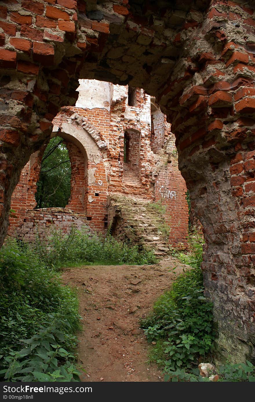 Brick wall of castle Balga, Prussia, Kaliningrad region, Russia. Brick wall of castle Balga, Prussia, Kaliningrad region, Russia