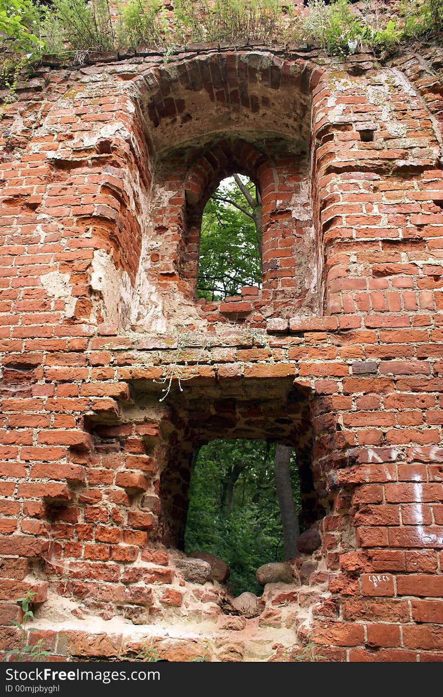 Old wall of castle Balga, Prussia, Kaliningrad region, Russia. Old wall of castle Balga, Prussia, Kaliningrad region, Russia