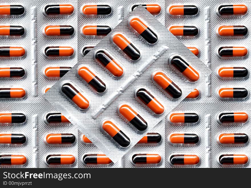 A lot of pills background