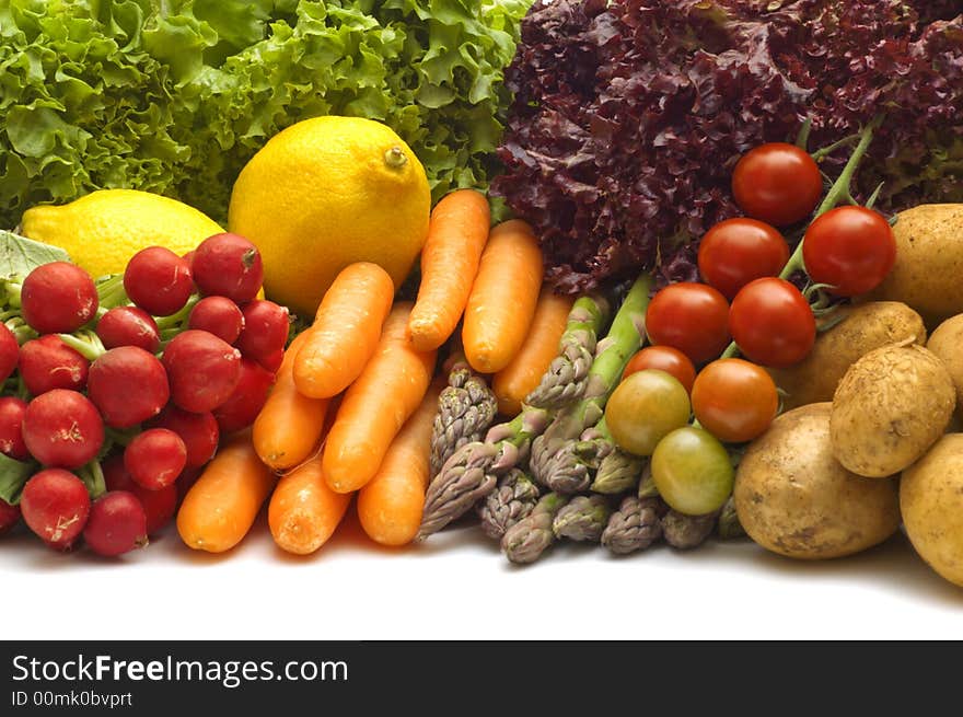 Vegetables On White Background