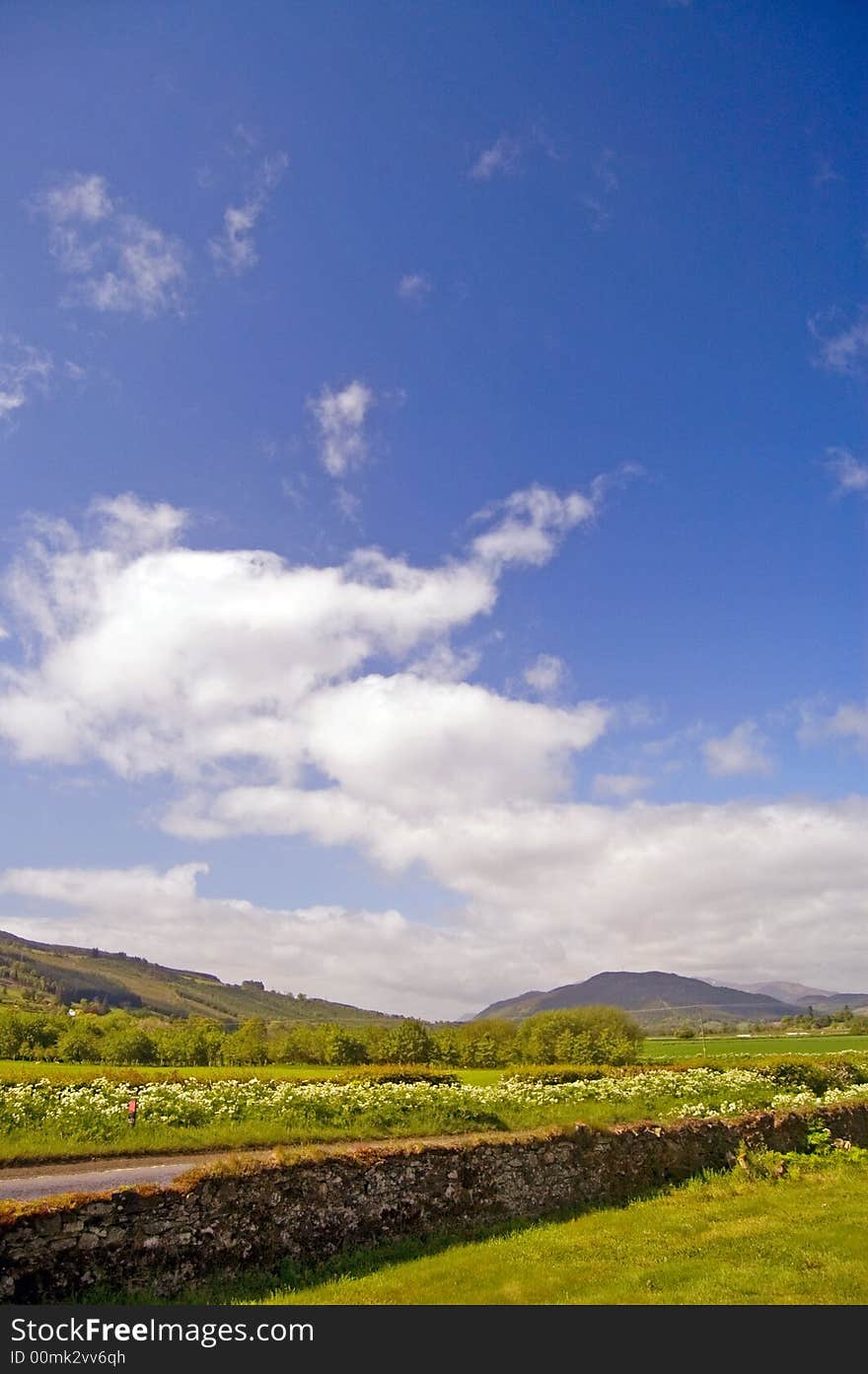 Clouds over the scottish hills