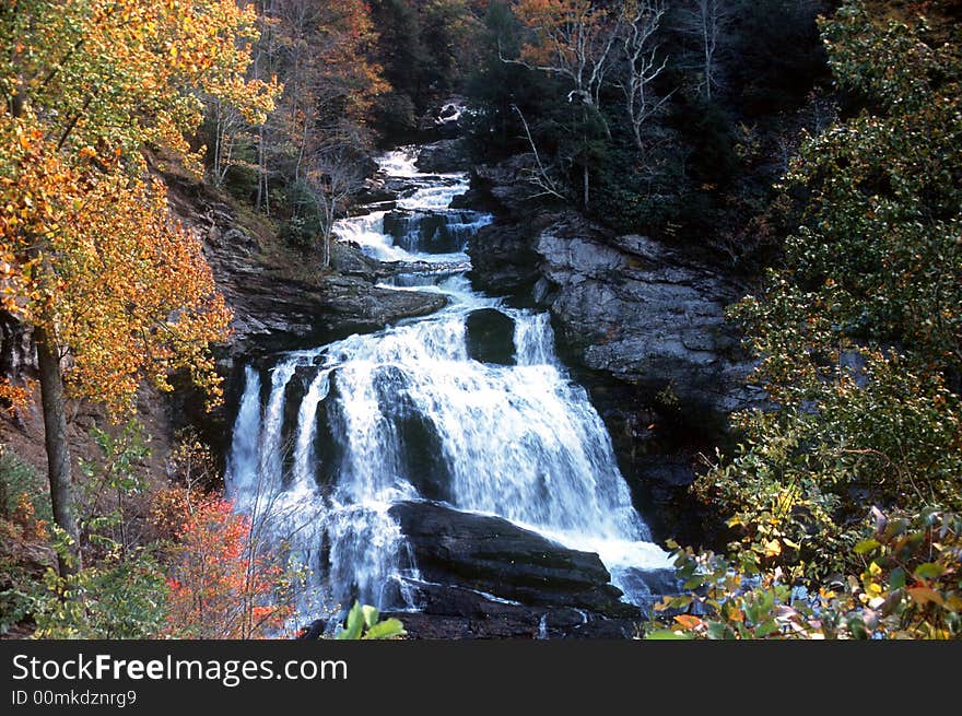 Cullasaja Falls located in Nantahala National Forest, North Carolina. Cullasaja Falls located in Nantahala National Forest, North Carolina.