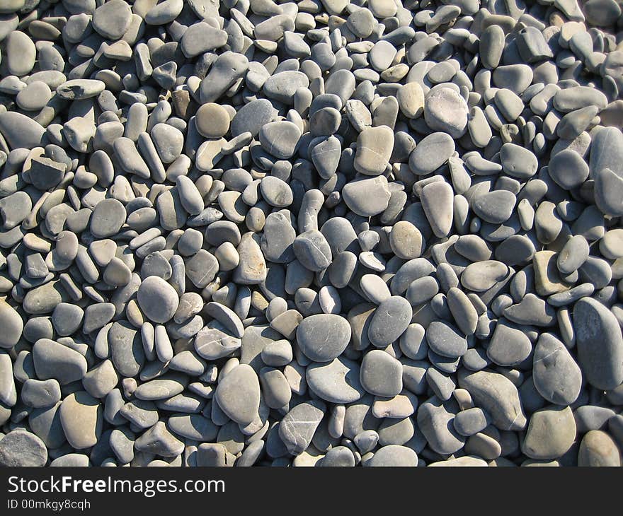 Pebbles on the beach in the south of France