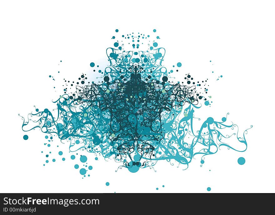 Abstract winter background with ink blots. Abstract winter background with ink blots