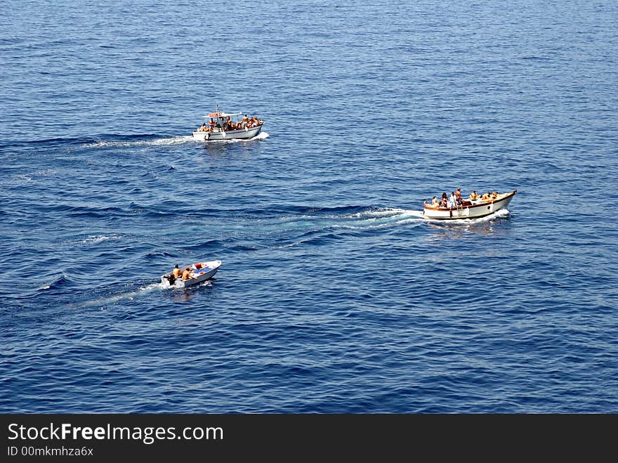 Boats on the Mediterranean