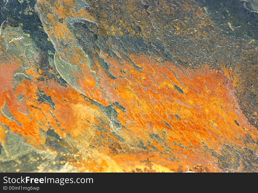 Closeup of a flagstone of shale for decoration . Closeup of a flagstone of shale for decoration .