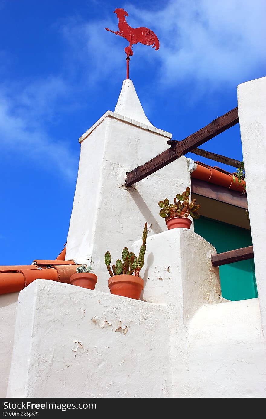 Spanish style house in Balboa Park in San Diego California.