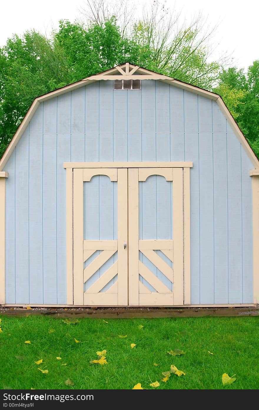 Details a little garden tool shed in America