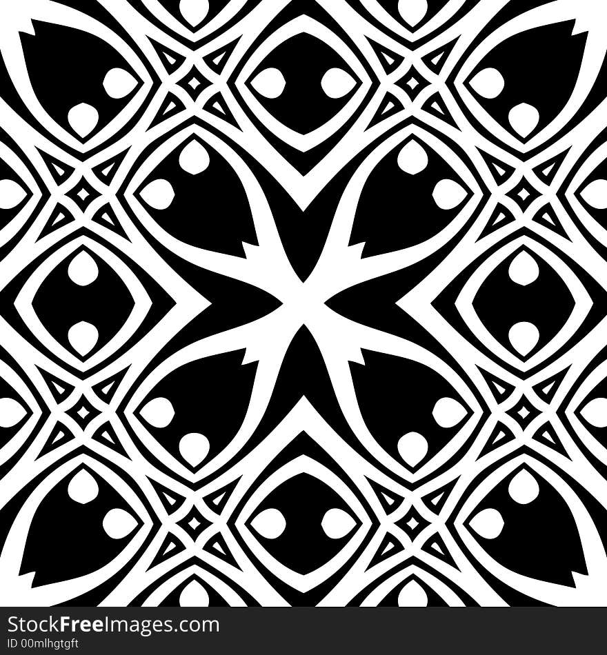 Abstract seamless black-and-white pattern - graphic illustration. Abstract seamless black-and-white pattern - graphic illustration