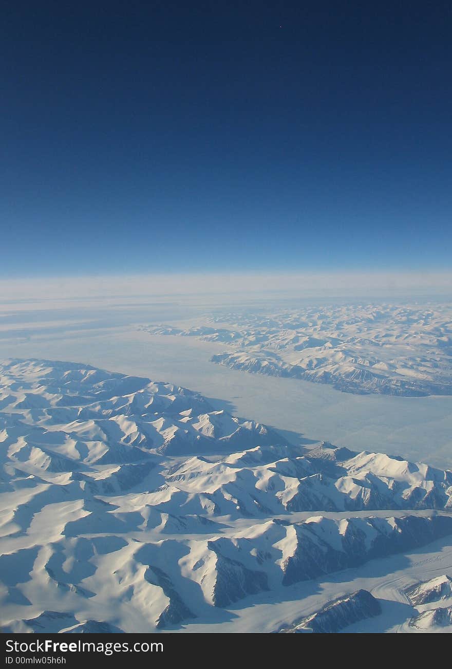 Arctic mountain landscape. Height 9000 meters. Arctic mountain landscape. Height 9000 meters.