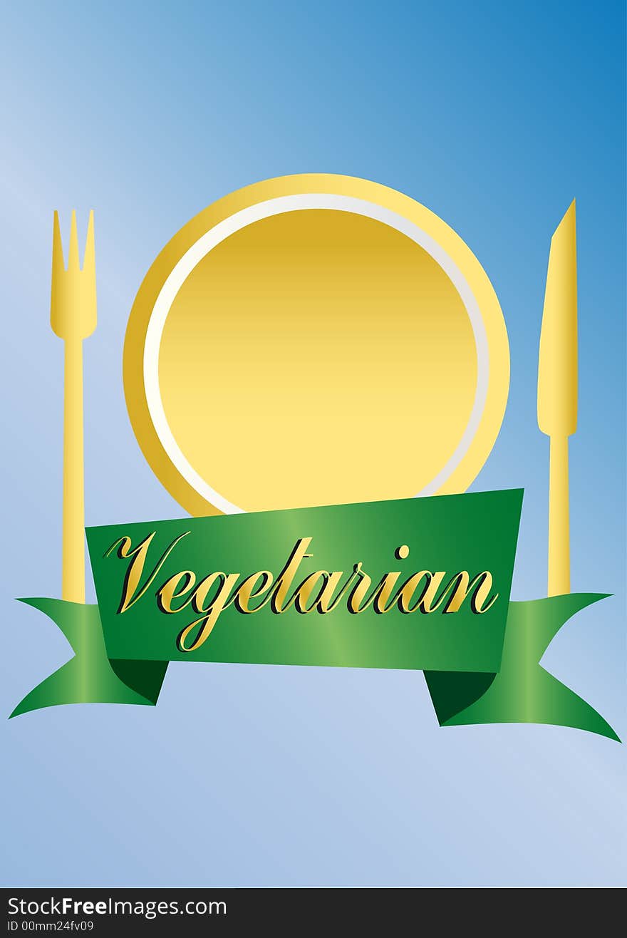 Vegan / vegetarian logo - vector illustration. Vegan / vegetarian logo - vector illustration