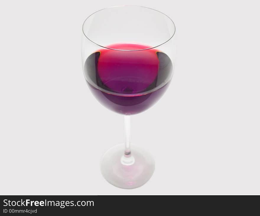 Glass Of Red Wine Isolated