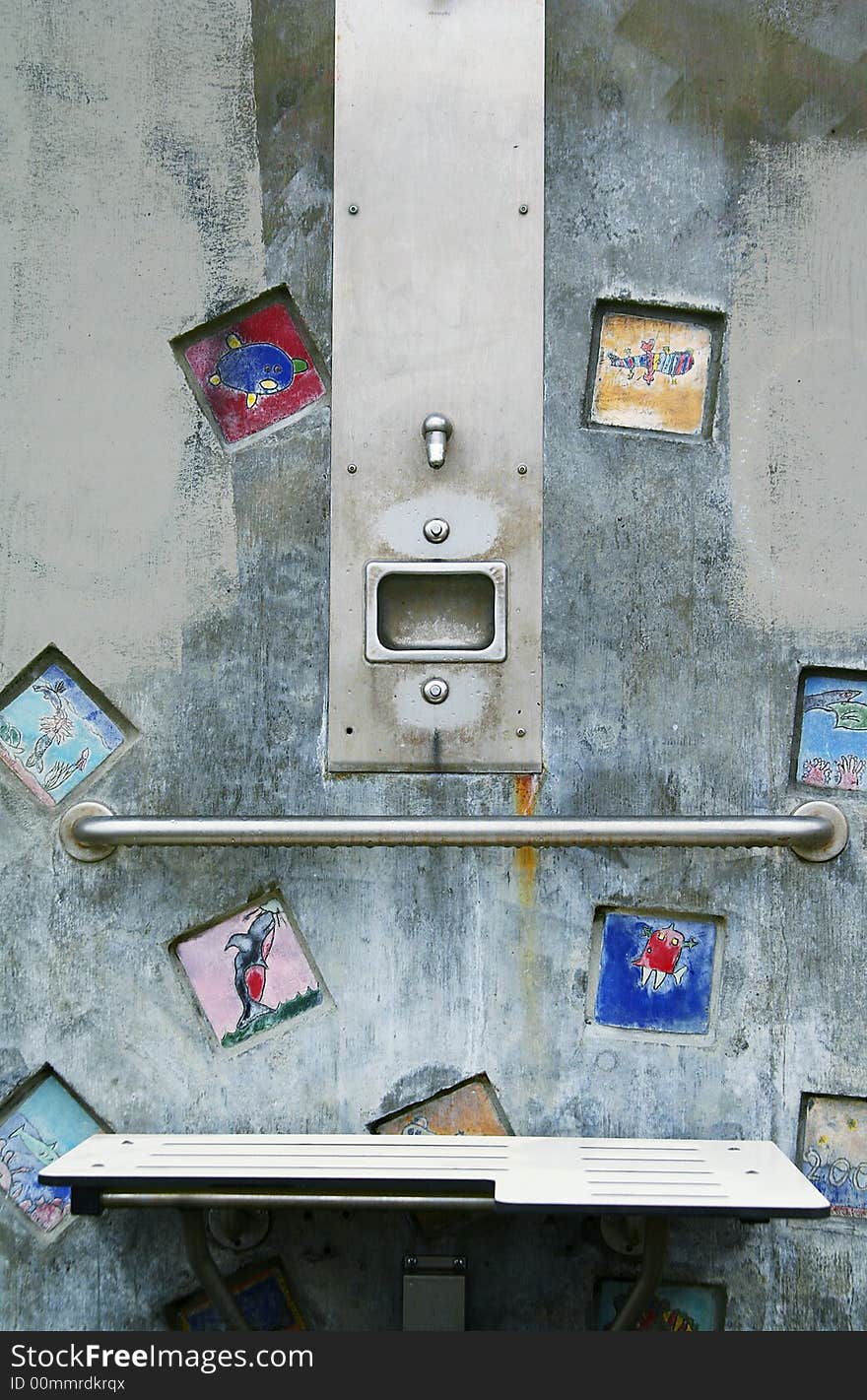 A drinking fountain or washing fountain at venice beach board walk. A drinking fountain or washing fountain at venice beach board walk