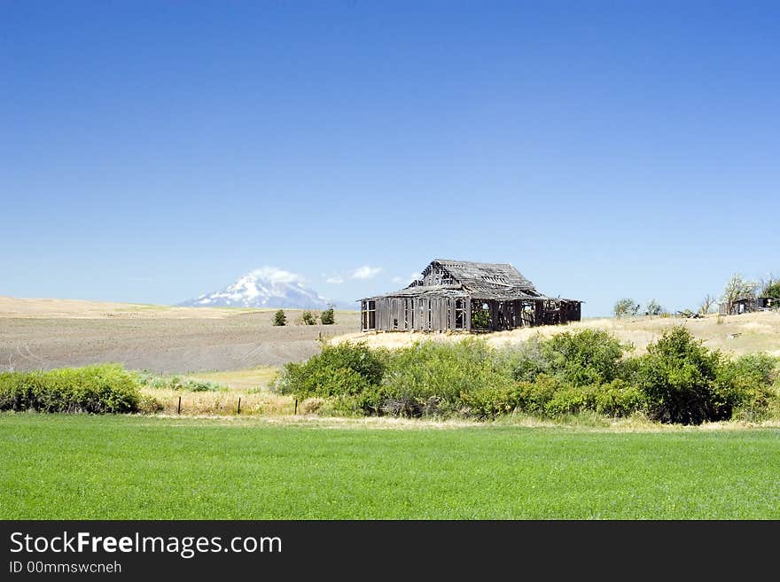 Carcass of a house in the fields. Carcass of a house in the fields