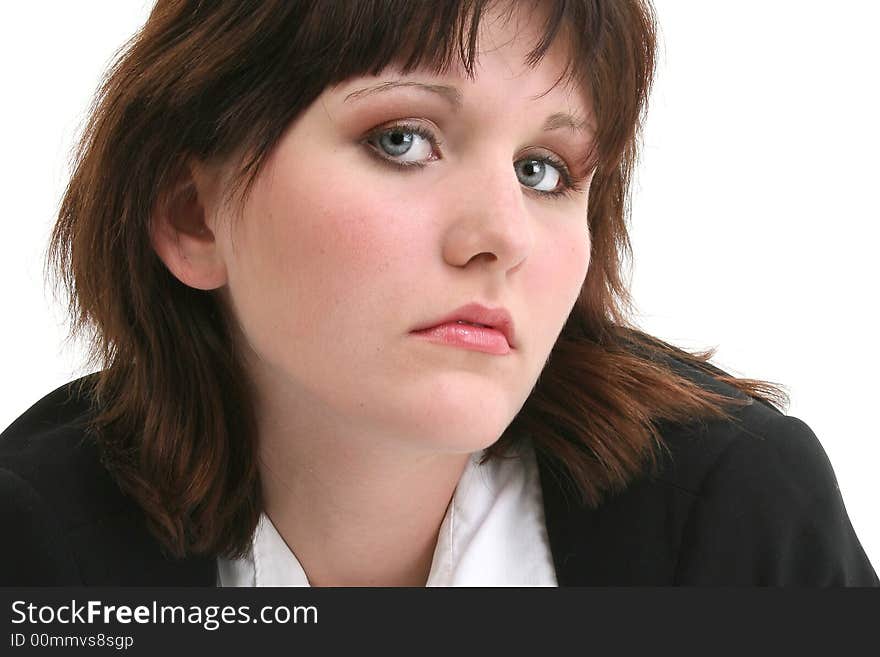 Close up of young business woman. Close up of young business woman.