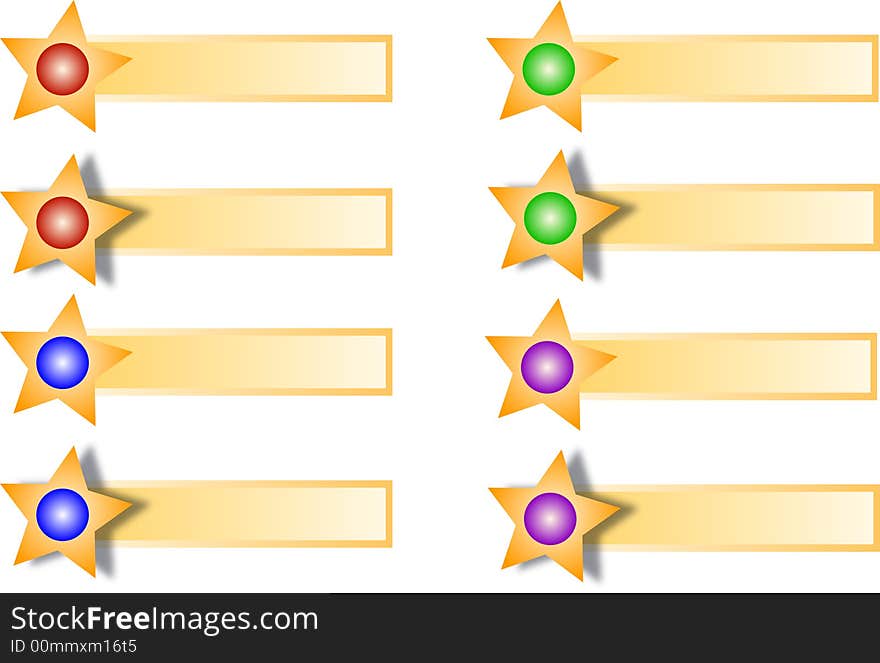 Four useful starbuttons, usable as rollover buttons, with and without shadow. Available as Illustrator-file. Four useful starbuttons, usable as rollover buttons, with and without shadow. Available as Illustrator-file