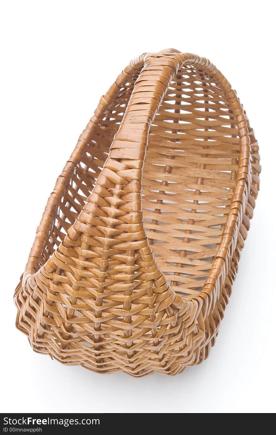 Basket plait on white background