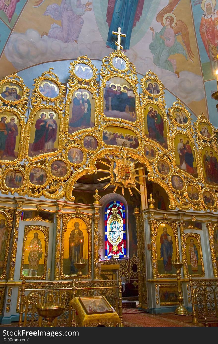 Part of ukrainian  church interior