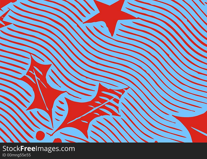 Vector christmas background in red and blue