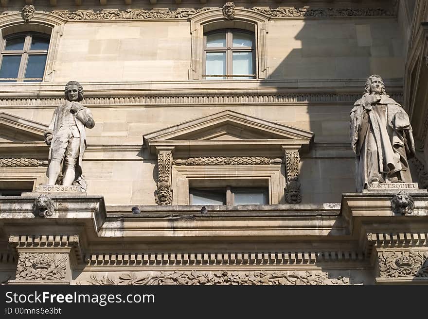 Facade of the Louvre museum, Paris, France. Facade of the Louvre museum, Paris, France